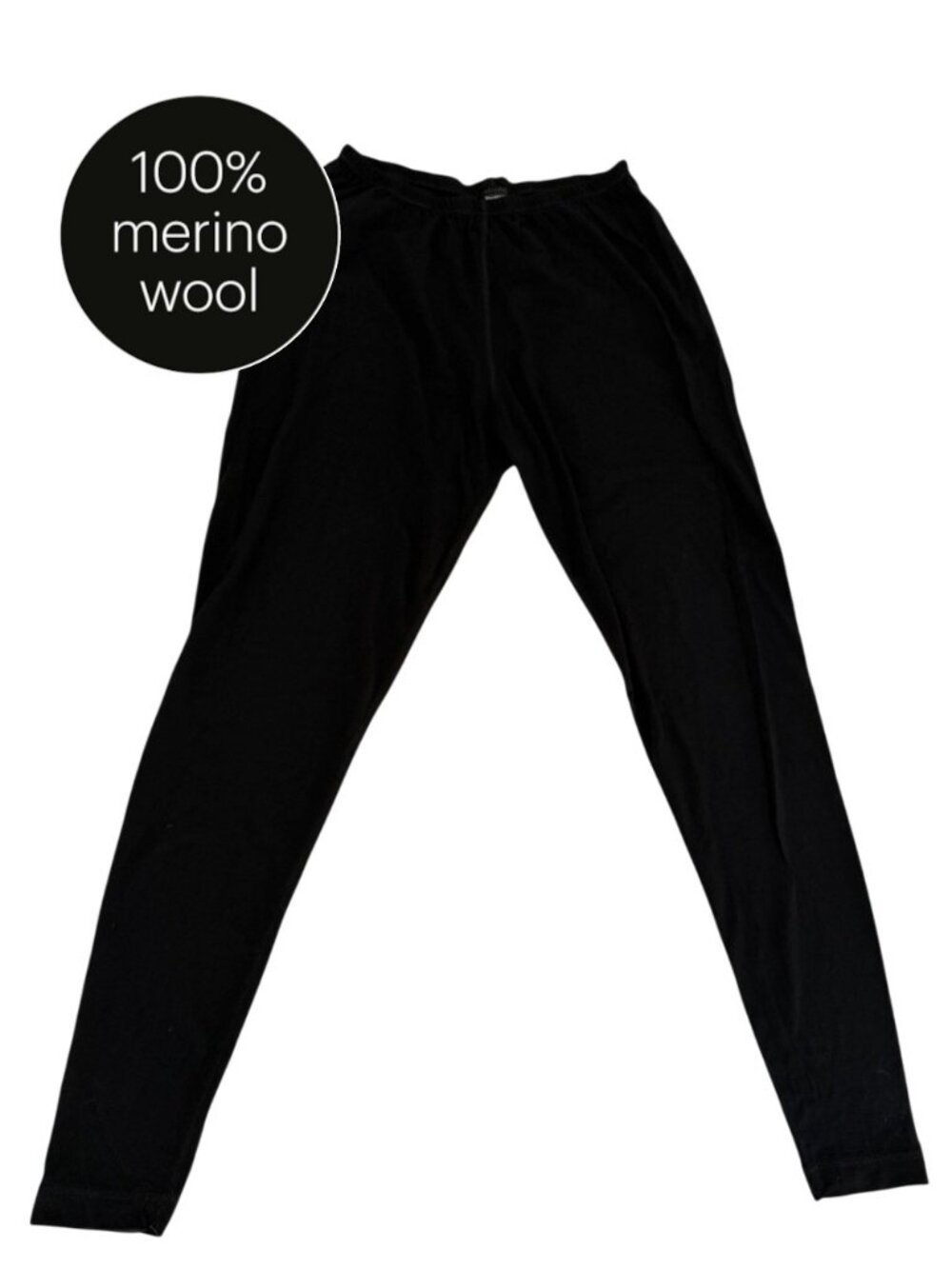 STANFIELD'S Black 100% Merino Wool Thermal Base Layer Leggings size L